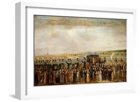 Duchess of Angoulême Passing Through Blois, France, 7 April 1823-Jean-Jacques Hauer-Framed Giclee Print
