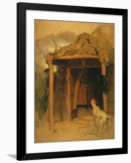 Duchess of Bedford's Hut, Glenfeshie, Mid-19Th Century (Oil on Panel)-Edwin Landseer-Framed Giclee Print