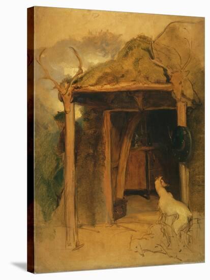 Duchess of Bedford's Hut, Glenfeshie, Mid-19Th Century (Oil on Panel)-Edwin Landseer-Stretched Canvas