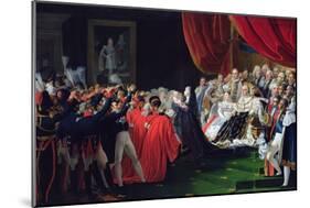 Duchess of Berry Presenting the Duke of Bordeaux to the People and the Army, September 1820-Charles Nicolas Raphael Lafond-Mounted Giclee Print