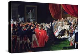 Duchess of Berry Presenting the Duke of Bordeaux to the People and the Army, September 1820-Charles Nicolas Raphael Lafond-Stretched Canvas