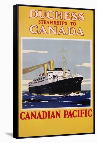 Duchess Steamships to Canada Poster-null-Framed Stretched Canvas