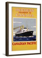 Duchess Steamships to Canada Poster-null-Framed Giclee Print