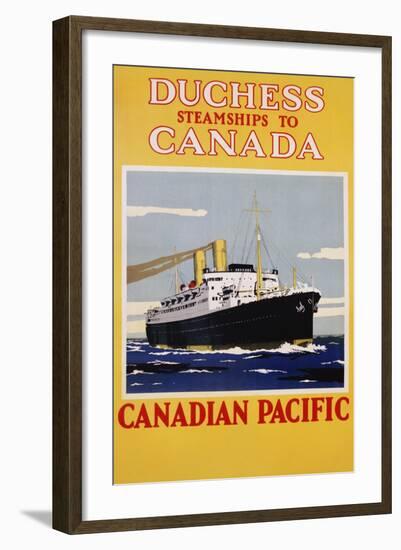 Duchess Steamships to Canada Poster-null-Framed Giclee Print