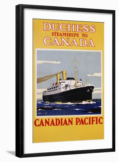 Duchess Steamships to Canada Poster-null-Framed Giclee Print