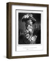 Duchesse Montpensier-Alfred Johannot-Framed Art Print