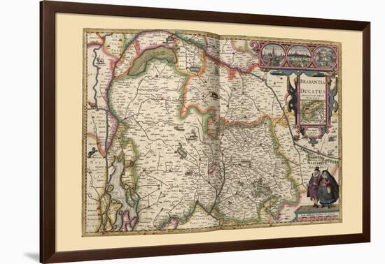 Duchy of Brabant-Pieter Van der Keere-Framed Art Print