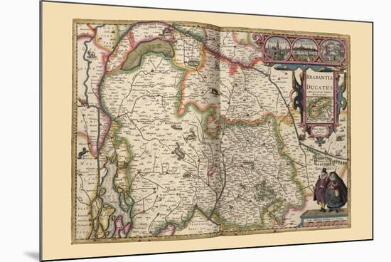 Duchy of Brabant-Pieter Van der Keere-Mounted Premium Giclee Print