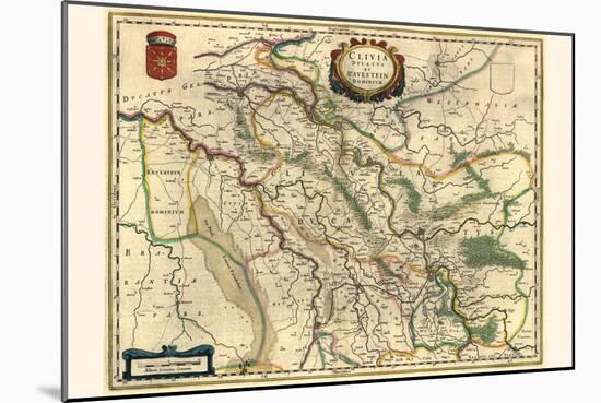 Duchy Of Cleves And Ravenstein Domain-Willem Janszoon Blaeu-Mounted Art Print