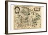 Duchy Of Lüneburg And Adjacent Regions-Willem Janszoon Blaeu-Framed Art Print