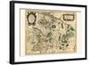 Duchy Of Lüneburg And Adjacent Regions-Willem Janszoon Blaeu-Framed Art Print