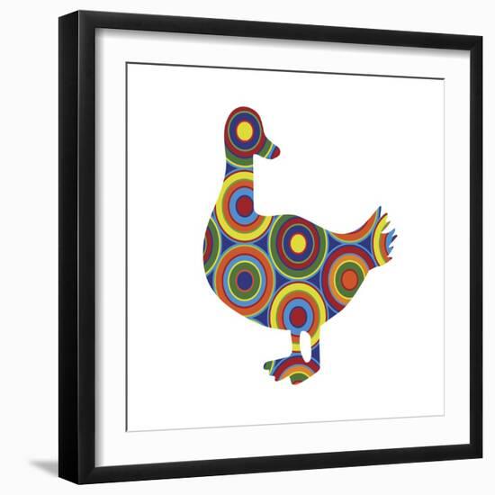 Duck Abstract Circles-Ron Magnes-Framed Giclee Print
