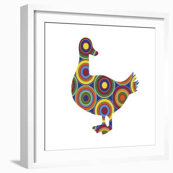 Duck Abstract Circles-Ron Magnes-Framed Giclee Print