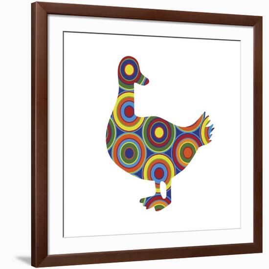 Duck Abstract Circles-Ron Magnes-Framed Giclee Print