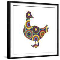 Duck Abstract Circles-Ron Magnes-Framed Giclee Print