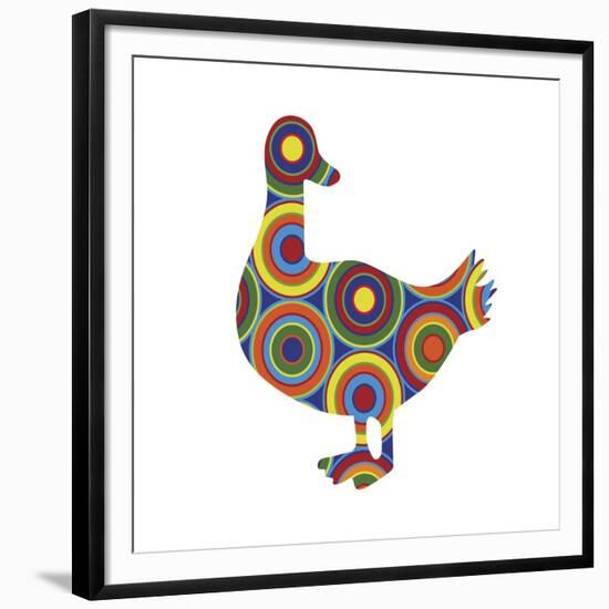 Duck Abstract Circles-Ron Magnes-Framed Giclee Print