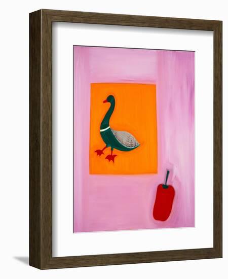 Duck and pepper,1998,(oil on linen)-Cristina Rodriguez-Framed Premium Giclee Print