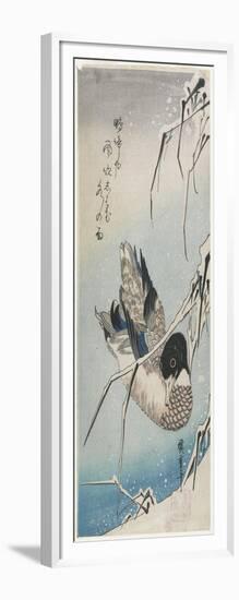 Duck and Snowy Reeds, Early 1830s-Utagawa Hiroshige-Framed Giclee Print