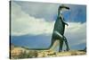 Duck-Billed Dinosaur, Retro-null-Stretched Canvas