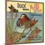 Duck Brand - Pomona, California - Citrus Crate Label-Lantern Press-Mounted Art Print