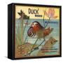 Duck Brand - Pomona, California - Citrus Crate Label-Lantern Press-Framed Stretched Canvas