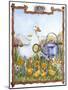 Duck, Chicks, Watering Can, Nestspring, Flowers-Wendy Edelson-Mounted Giclee Print