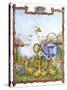 Duck, Chicks, Watering Can, Nestspring, Flowers-Wendy Edelson-Stretched Canvas