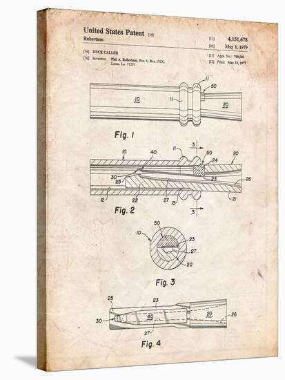 Duck Commander Duck Call Patent, Phil Robertson, Inventor-Cole Borders-Stretched Canvas