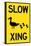 Duck Crossing Plastic Sign-null-Stretched Canvas