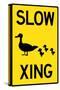 Duck Crossing Plastic Sign-null-Stretched Canvas