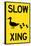 Duck Crossing Plastic Sign-null-Stretched Canvas
