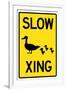 Duck Crossing-null-Framed Art Print