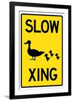 Duck Crossing-null-Framed Art Print