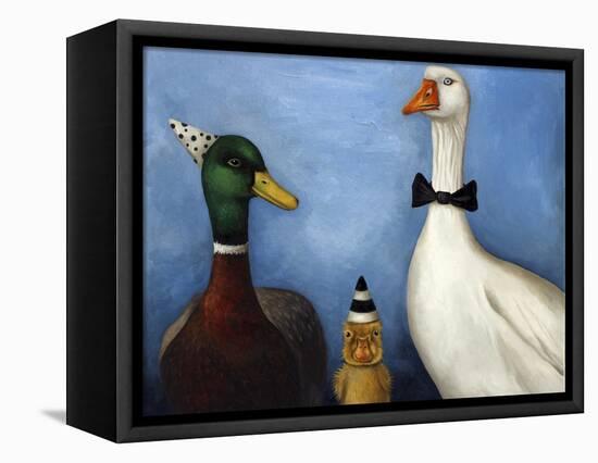 Duck Duck Goose-Leah Saulnier-Framed Stretched Canvas