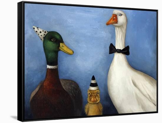 Duck Duck Goose-Leah Saulnier-Framed Stretched Canvas