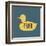 Duck Family Boy Brush-Color Me Happy-Framed Art Print