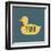 Duck Family Boy Brush-Color Me Happy-Framed Art Print