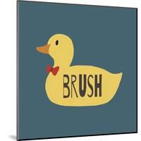 Duck Family Boy Brush-Color Me Happy-Mounted Art Print