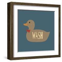 Duck Family Boy Wash-Color Me Happy-Framed Art Print