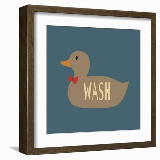 Duck Family Boy Wash-Color Me Happy-Framed Art Print