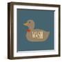 Duck Family Boy Wash-Color Me Happy-Framed Art Print