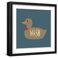 Duck Family Boy Wash-Color Me Happy-Framed Art Print