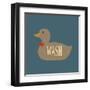 Duck Family Boy Wash-Color Me Happy-Framed Art Print