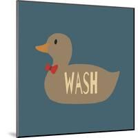 Duck Family Boy Wash-Color Me Happy-Mounted Art Print