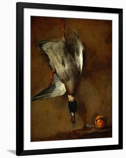 Duck, Hung on a Wall, and a Seville Orange-Jean-Baptiste Simeon Chardin-Framed Giclee Print