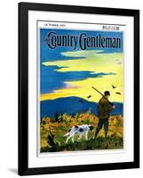 "Duck Hunter and Dog," Country Gentleman Cover, October 1, 1929-Paul Bransom-Framed Giclee Print