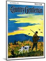 "Duck Hunter and Dog," Country Gentleman Cover, October 1, 1929-Paul Bransom-Mounted Giclee Print