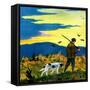 "Duck Hunter and Dog,"October 1, 1929-Paul Bransom-Framed Stretched Canvas