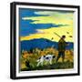 "Duck Hunter and Dog,"October 1, 1929-Paul Bransom-Framed Giclee Print