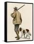 Duck Hunter with His Gun Dog, Circa 1900-null-Framed Stretched Canvas